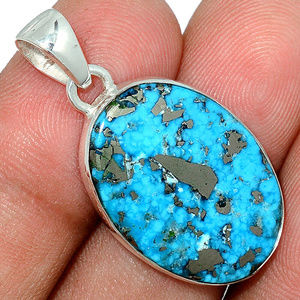 Turquoise Pendant Solid 925 Silver Pendant